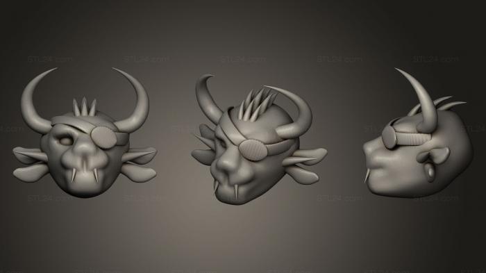 Busts of heroes and monsters (Poorly Sculpted Kianga, BUSTH_0385) 3D models for cnc