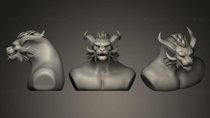 Busts of heroes and monsters (Snackers the Charr, BUSTH_0401) 3D models for cnc