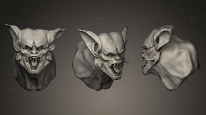 Busts of heroes and monsters (Werewolf Bust Sculpt, BUSTH_0416) 3D models for cnc
