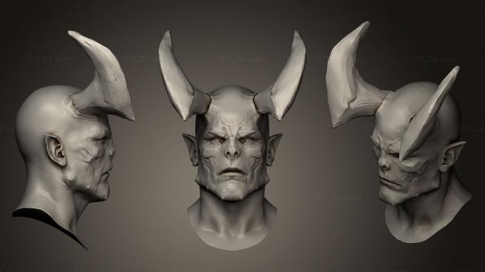 Busts of heroes and monsters (Demon Head Sculpt 01, BUSTH_0424) 3D models for cnc