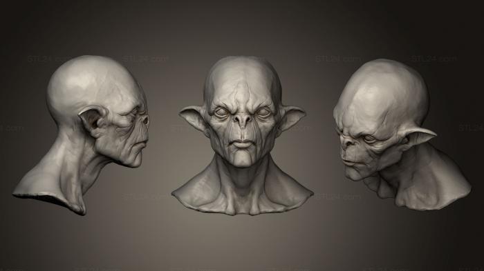 Скульптура головы инопланетянина 1