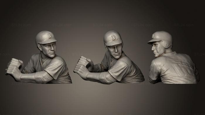Бюсты монстры и герои (Бейсболист Винный Держатель Ручки, BUSTH_0459) 3D модель для ЧПУ станка