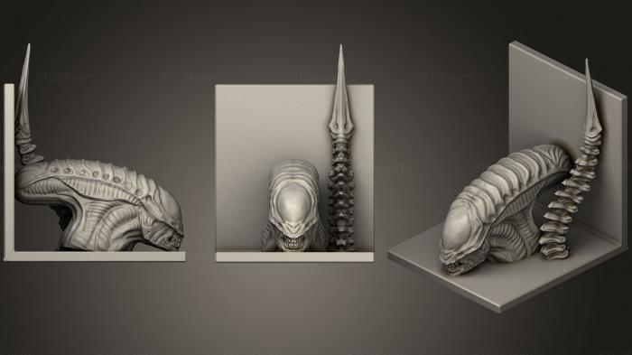 Alien Xenomorph Bookends (Left And Right)