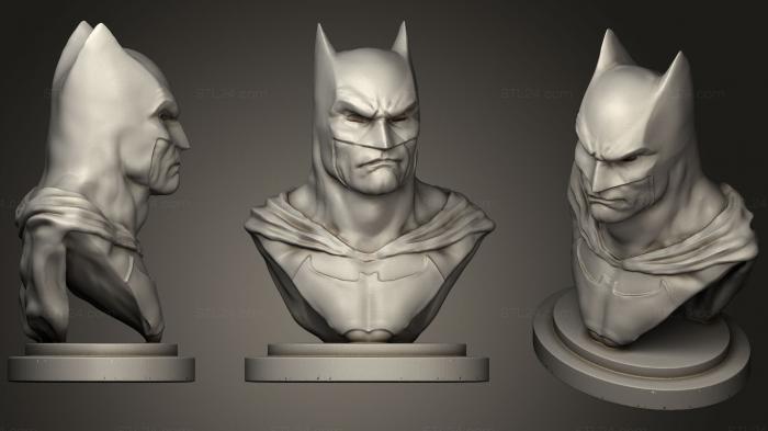 Бюсты монстры и герои (Бэтмен (обновленная версия V3.0), BUSTH_0489) 3D модель для ЧПУ станка