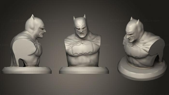 Busts of heroes and monsters (Batman Dark Knight Returns, BUSTH_0494) 3D models for cnc