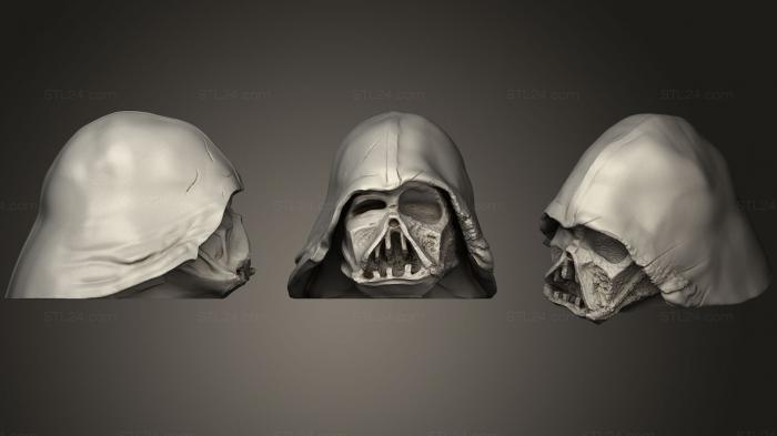 Бюсты монстры и герои (Расплавленная маска Дарта Вейдера (1), BUSTH_0544) 3D модель для ЧПУ станка
