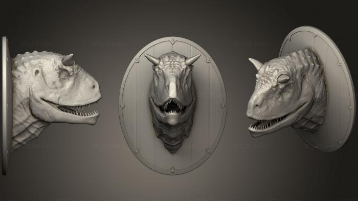 Бюсты монстры и герои (Охотничьи трофеи с головой дракона. Древний Дракон, BUSTH_0586) 3D модель для ЧПУ станка