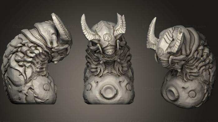 Busts of heroes and monsters (Giant Ritual Demon Fetus Doom, BUSTH_0618) 3D models for cnc