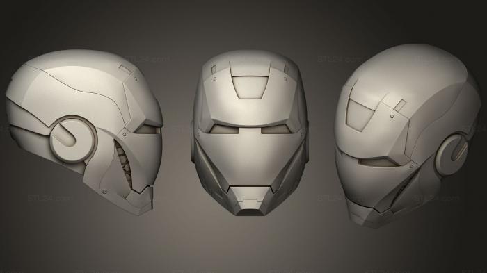 Бюсты монстры и герои (Шлем Железного Человека Mark III, BUSTH_0675) 3D модель для ЧПУ станка