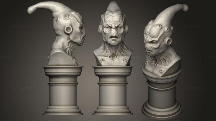 Busts of heroes and monsters (Majin Buu Dbz Interpretation Sculpt Bust, BUSTH_0700) 3D models for cnc