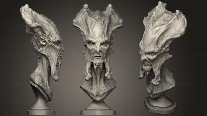 Busts of heroes and monsters (Overseer Of The Realm, BUSTH_0741) 3D models for cnc