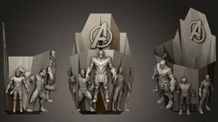 Busts of heroes and monsters (Pochoclera Gargolas Infinity Stl, BUSTH_0748) 3D models for cnc