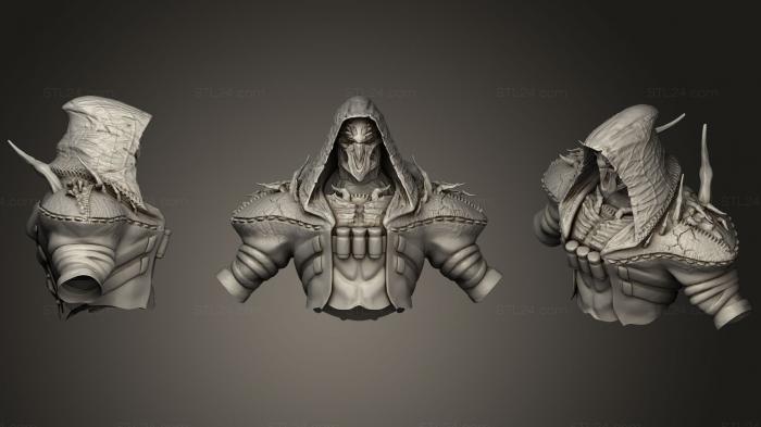 Бюсты монстры и герои (Жнец из Overwatch Devil skin sculpt, BUSTH_0760) 3D модель для ЧПУ станка