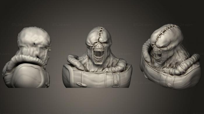 Busts of heroes and monsters (Resident Evil Nemesis, BUSTH_0761) 3D models for cnc