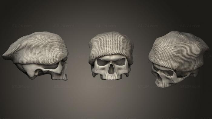 Busts of heroes and monsters (Skull bust statue art, BUSTH_0788) 3D models for cnc