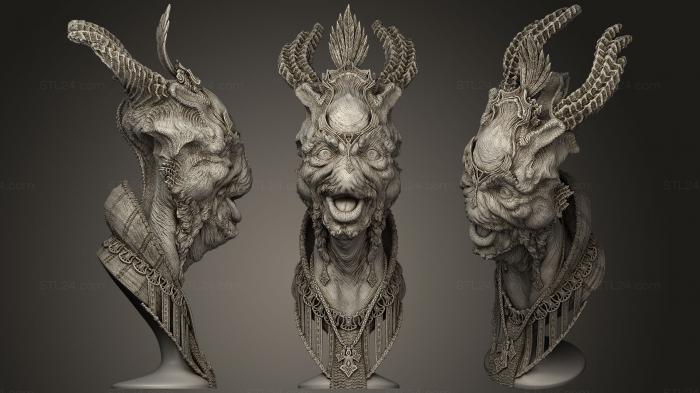 Busts of heroes and monsters (Talumihl  Master Of Festivities, BUSTH_0805) 3D models for cnc