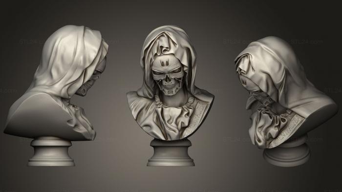 Busts of heroes and monsters (Terminator Mary Bust, BUSTH_0808) 3D models for cnc