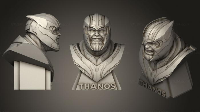 Бюсты монстры и герои (Бюст Таноса из эндшпиля Мстителей, BUSTH_0811) 3D модель для ЧПУ станка