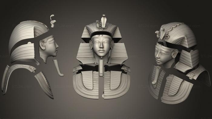 Busts of heroes and monsters (Tutankhamuns Mask v3, BUSTH_0836) 3D models for cnc