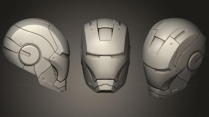 Бюсты монстры и герои (Шлем Железного Человека mark III, BUSTH_0901) 3D модель для ЧПУ станка