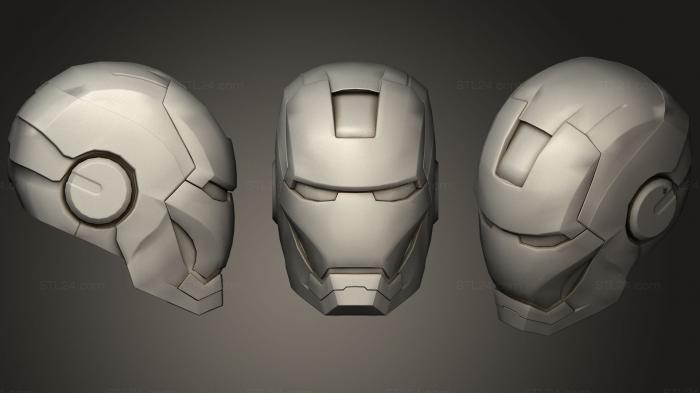 Бюсты монстры и герои (Шлем Железного Человека, BUSTH_0919) 3D модель для ЧПУ станка