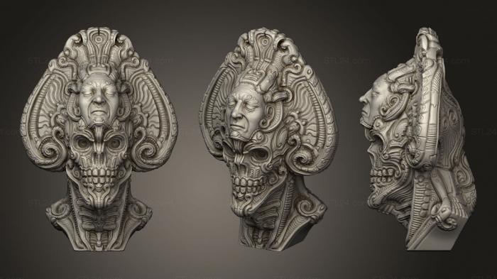 Busts of heroes and monsters (Avatar of a Dead Emperor, BUSTH_0949) 3D models for cnc