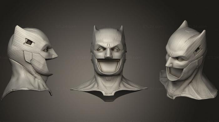 Бюсты монстры и герои (Бэтмен 12, BUSTH_0969) 3D модель для ЧПУ станка