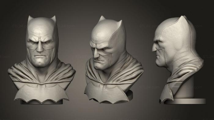 Бюсты монстры и герои (Разгневанный бюст Бэтмена, BUSTH_0971) 3D модель для ЧПУ станка