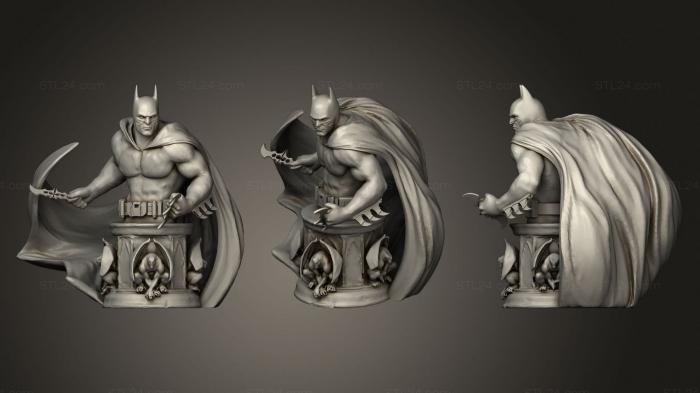 Busts of heroes and monsters (Batman batarang bust, BUSTH_0973) 3D models for cnc