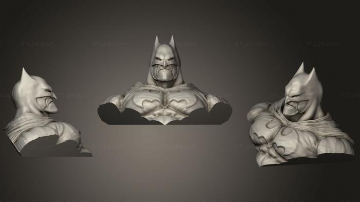Бюсты монстры и герои (Бюст Бэтмена 111, BUSTH_0979) 3D модель для ЧПУ станка
