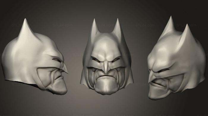Бюсты монстры и герои (Классический и Альтернативный Бюст Бэтмена, BUSTH_0985) 3D модель для ЧПУ станка