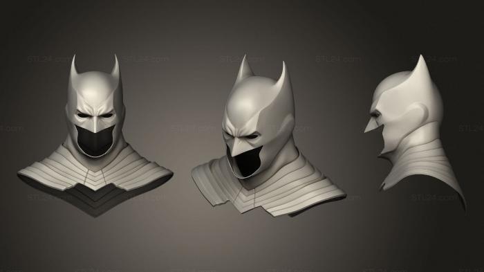 Busts of heroes and monsters (Batman Flashpoint Cowl v1 bust, BUSTH_0987) 3D models for cnc