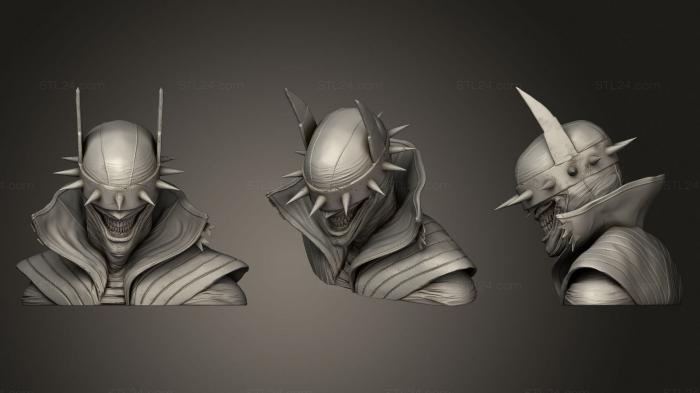 Бюсты монстры и герои (Бэтмен, Который Отстает, BUSTH_0995) 3D модель для ЧПУ станка
