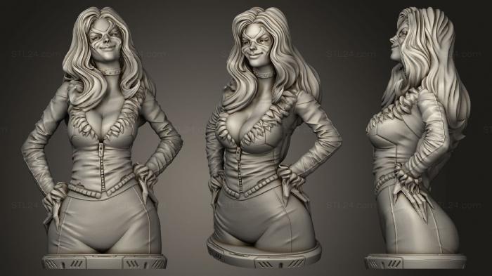 Busts of heroes and monsters (Black Cat bust, BUSTH_1011) 3D models for cnc
