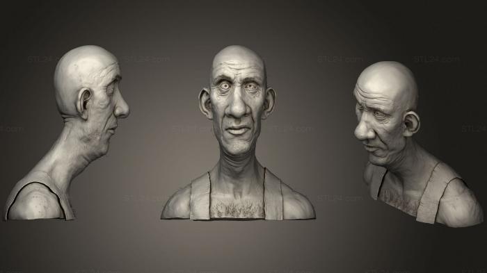 Busts of heroes and monsters (Bobby Giant, BUSTH_1018) 3D models for cnc
