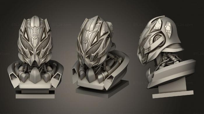 Busts of heroes and monsters (Bumblebee Bust, BUSTH_1029) 3D models for cnc