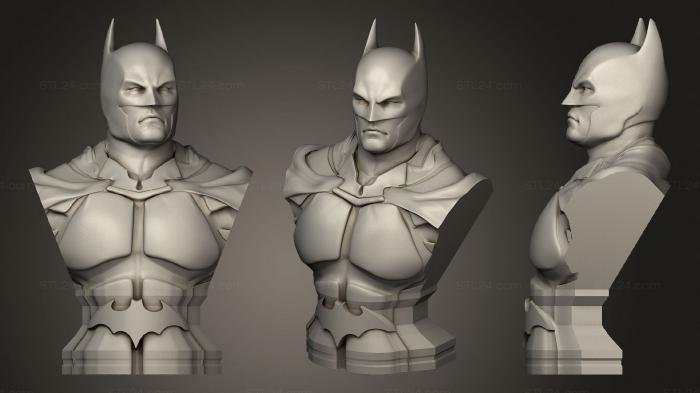 Бюсты монстры и герои (Бюст Бэтмена hd, BUSTH_1034) 3D модель для ЧПУ станка