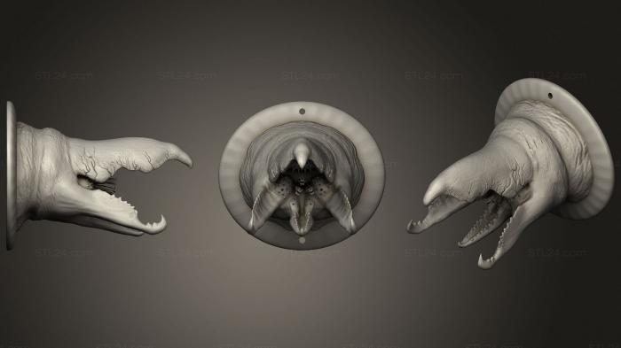 Бюсты монстры и герои (Бюст грабоида от подземных толчков, BUSTH_1037) 3D модель для ЧПУ станка