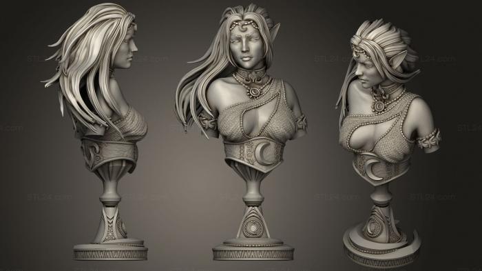 Busts of heroes and monsters (BUST Kadna, BUSTH_1038) 3D models for cnc