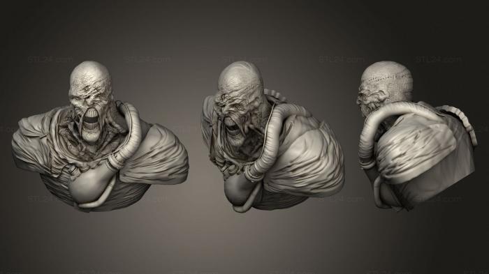 Busts of heroes and monsters (Bust Nemesis Resident Evil, BUSTH_1040) 3D models for cnc