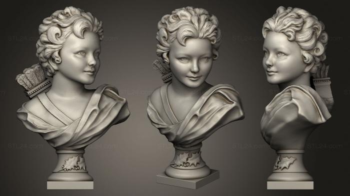 Busts of heroes and monsters (Bust of Cupid, BUSTH_1041) 3D models for cnc