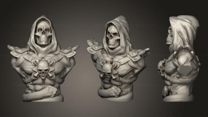 Busts of heroes and monsters (Bust skeletor, BUSTH_1045) 3D models for cnc