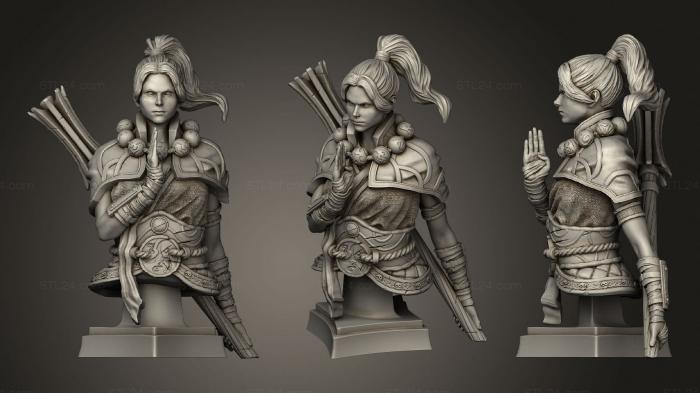 Busts of heroes and monsters (Bust Thalia The Monk, BUSTH_1047) 3D models for cnc