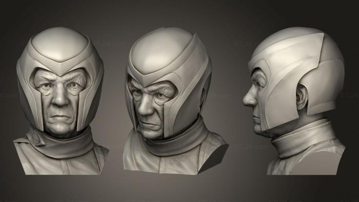 Busts of heroes and monsters (Buste of Ian Mc Kellen as Magneto, BUSTH_1051) 3D models for cnc