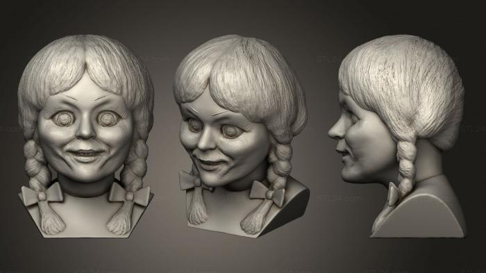 Busts of heroes and monsters (Busto Anabelle, BUSTH_1052) 3D models for cnc