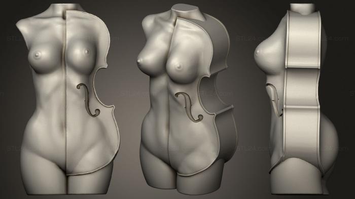 Бюсты монстры и герои (Busto de violino, BUSTH_1054) 3D модель для ЧПУ станка