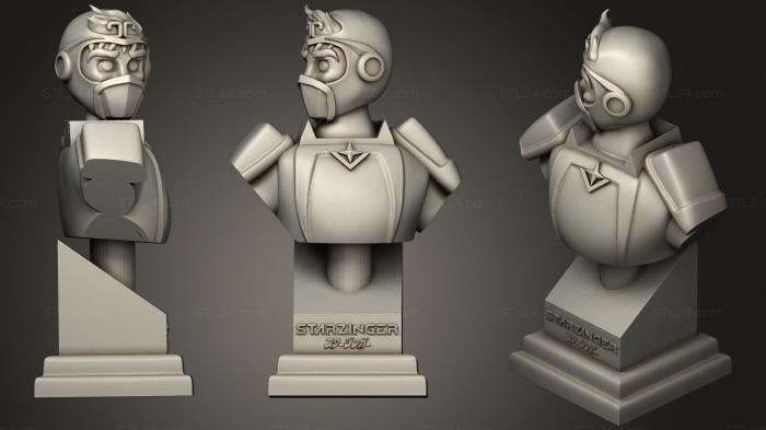 Busts of heroes and monsters (Busto galactico, BUSTH_1055) 3D models for cnc