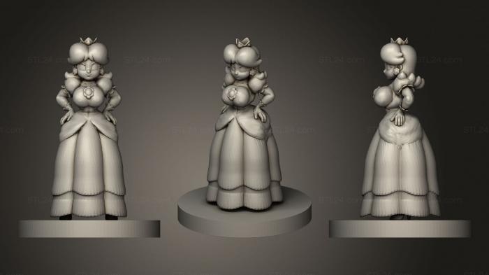 Бюсты монстры и герои (Грудастая принцесса Дейзи, BUSTH_1063) 3D модель для ЧПУ станка