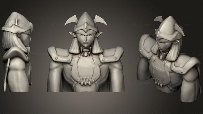 Бюсты монстры и герои (Бюст Кельтского Стража, BUSTH_1088) 3D модель для ЧПУ станка