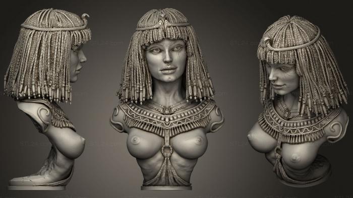 Busts of heroes and monsters (Cleopatra, BUSTH_1099) 3D models for cnc